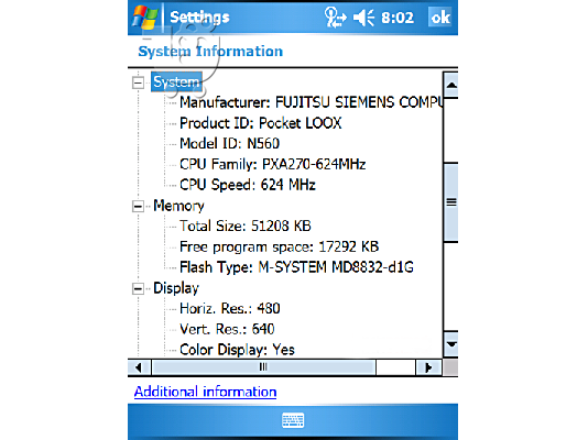 Pocket Pc Fujitsu-Siemens N560-GPS, Windows Mobile 5